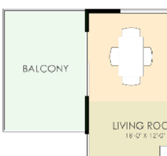 Two Bedroom One Bath Floor Plan Two Bedroom One Bath Floor Plan 950 to 1,050 Sq.Ft. at Los Altos Court, Los Altos